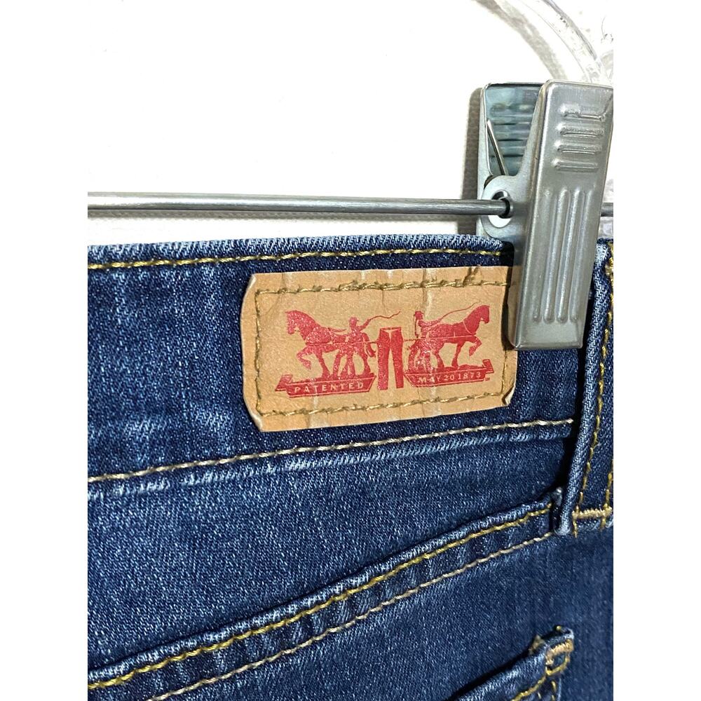 Levis 518 Super Low Blue Bootcut Jeans Womens 9M Dark Wash Y2K Classic Stretch - Picture 6 of 9